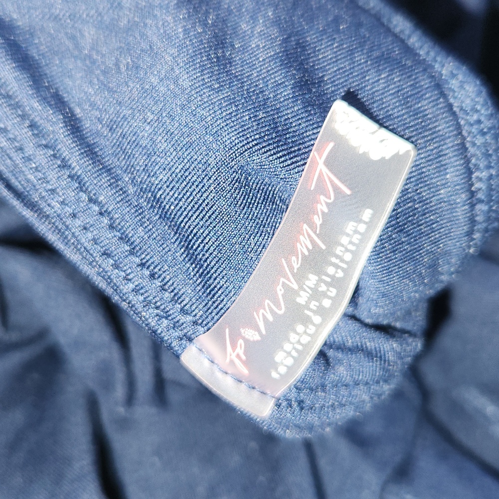 New Free People Time Out Onesie M Navy Blue Cutout Athletic Jumpsuit FP Movement - Picture 12 of 14